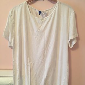White extra long high low men’s H&M divided top